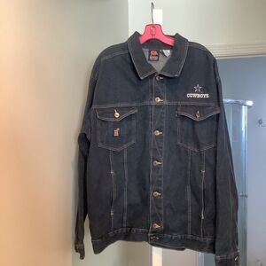 Denim jean jacket revival embroidered embroidery rare size xl extra large The Da